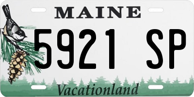 ME license plate 5921SP