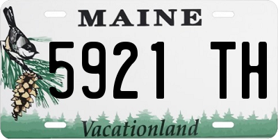 ME license plate 5921TH