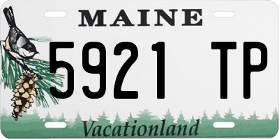 ME license plate 5921TP