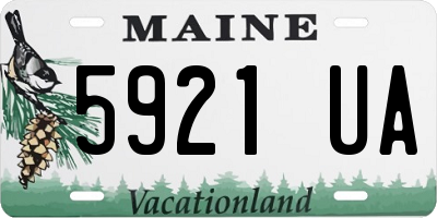 ME license plate 5921UA