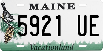 ME license plate 5921UE