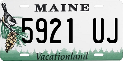 ME license plate 5921UJ