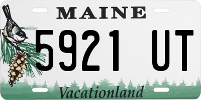 ME license plate 5921UT