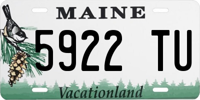ME license plate 5922TU