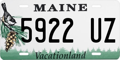 ME license plate 5922UZ