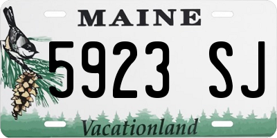 ME license plate 5923SJ