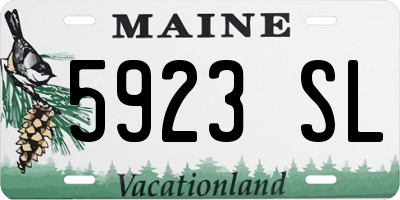 ME license plate 5923SL