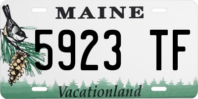 ME license plate 5923TF