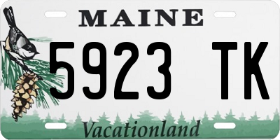 ME license plate 5923TK