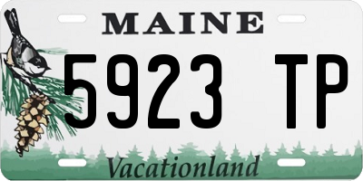 ME license plate 5923TP