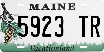 ME license plate 5923TR