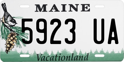 ME license plate 5923UA