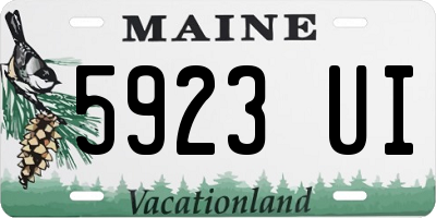 ME license plate 5923UI