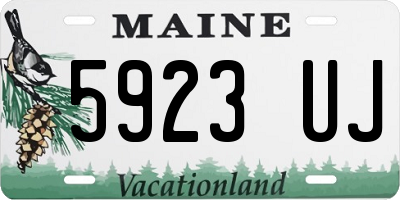 ME license plate 5923UJ