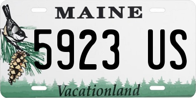 ME license plate 5923US