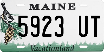 ME license plate 5923UT