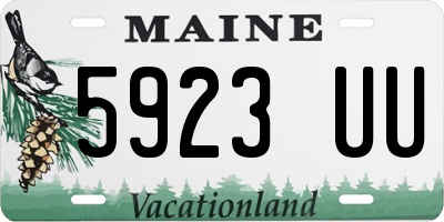 ME license plate 5923UU