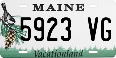 ME license plate 5923VG