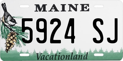 ME license plate 5924SJ