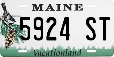ME license plate 5924ST