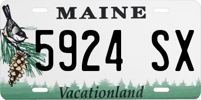 ME license plate 5924SX
