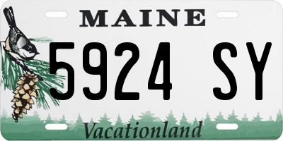 ME license plate 5924SY
