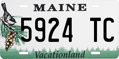 ME license plate 5924TC