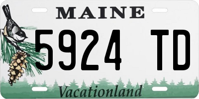 ME license plate 5924TD