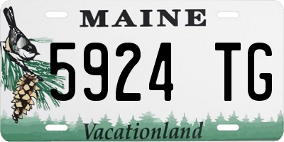 ME license plate 5924TG