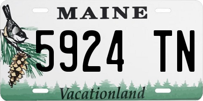 ME license plate 5924TN