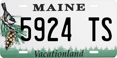 ME license plate 5924TS