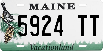 ME license plate 5924TT