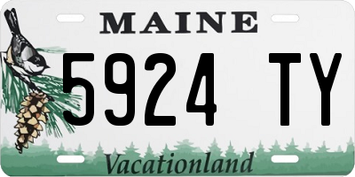 ME license plate 5924TY