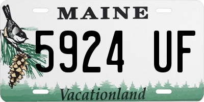 ME license plate 5924UF