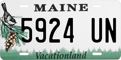 ME license plate 5924UN