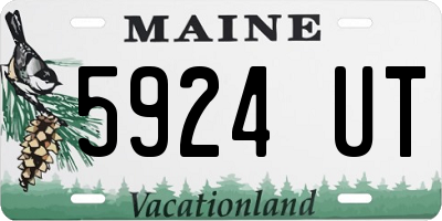 ME license plate 5924UT