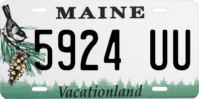 ME license plate 5924UU