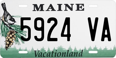 ME license plate 5924VA