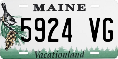 ME license plate 5924VG