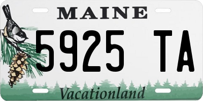 ME license plate 5925TA
