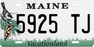 ME license plate 5925TJ