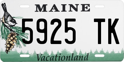 ME license plate 5925TK