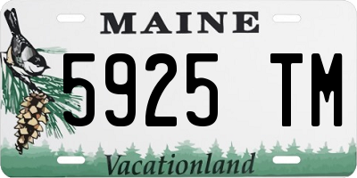 ME license plate 5925TM