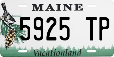 ME license plate 5925TP