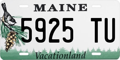 ME license plate 5925TU