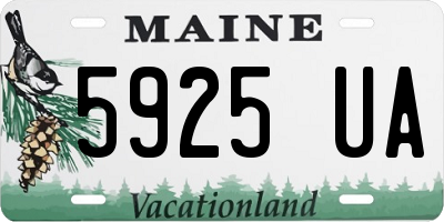 ME license plate 5925UA