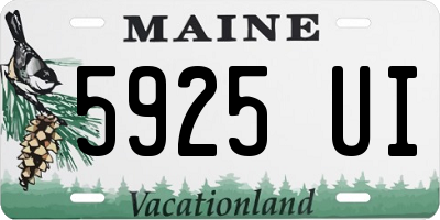ME license plate 5925UI