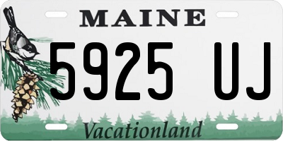 ME license plate 5925UJ