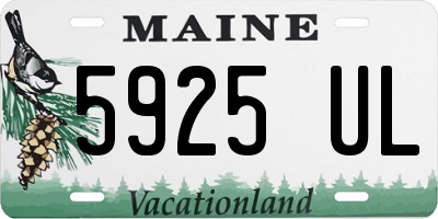 ME license plate 5925UL