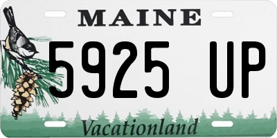 ME license plate 5925UP